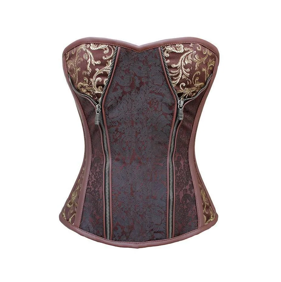 Fraust Steampunk Steel Boned Overbust Corset