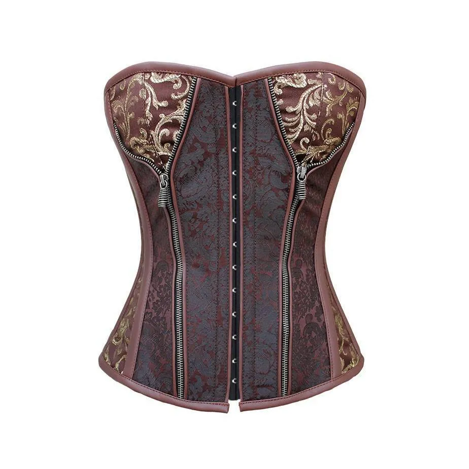 Fraust Steampunk Steel Boned Overbust Corset