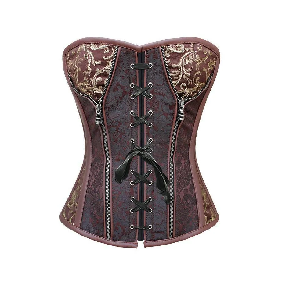 Fraust Steampunk Steel Boned Overbust Corset