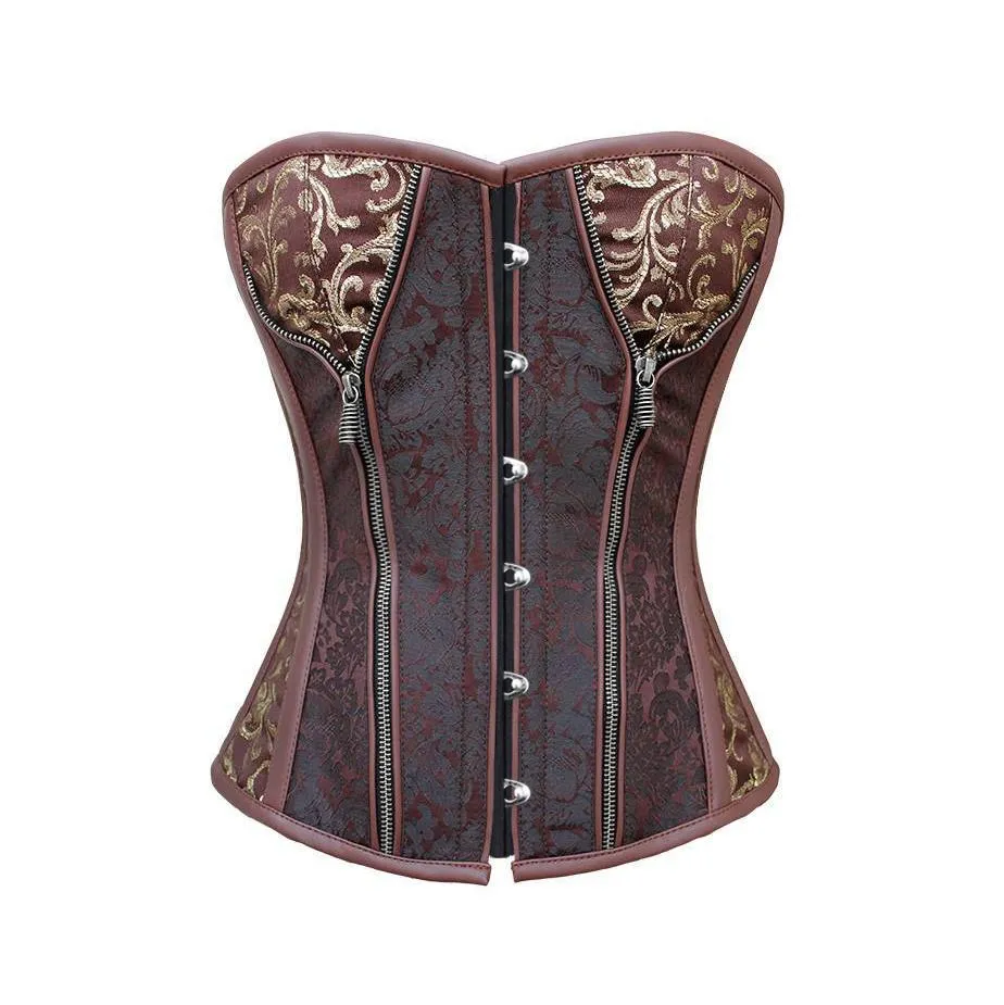 Fraust Steampunk Steel Boned Overbust Corset
