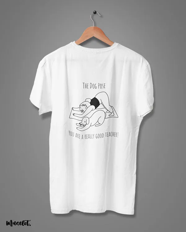 Funny dog pose printed t shirts