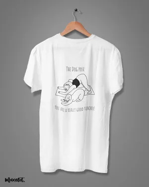 Funny dog pose printed t shirts