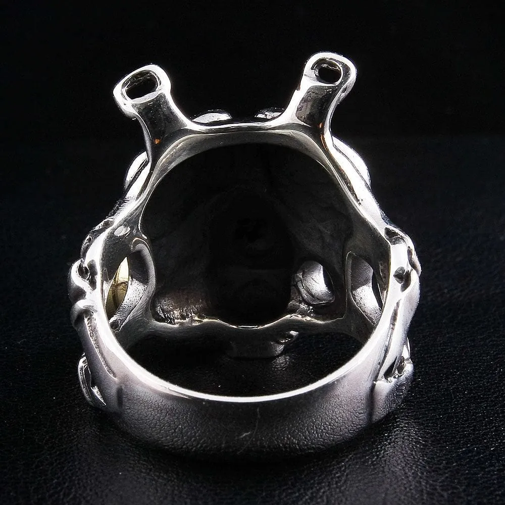 Gas Mask US Military Sterling Silver Ring