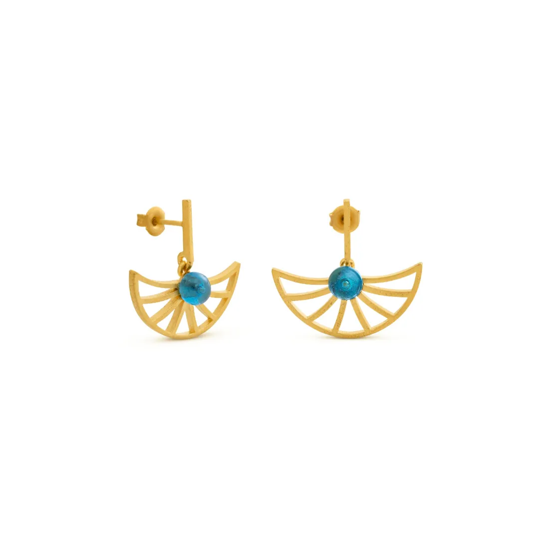 Gaudí Inspired Fan Post Earrings
