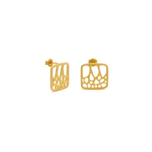 Gaudí Inspired Square Post Earrings
