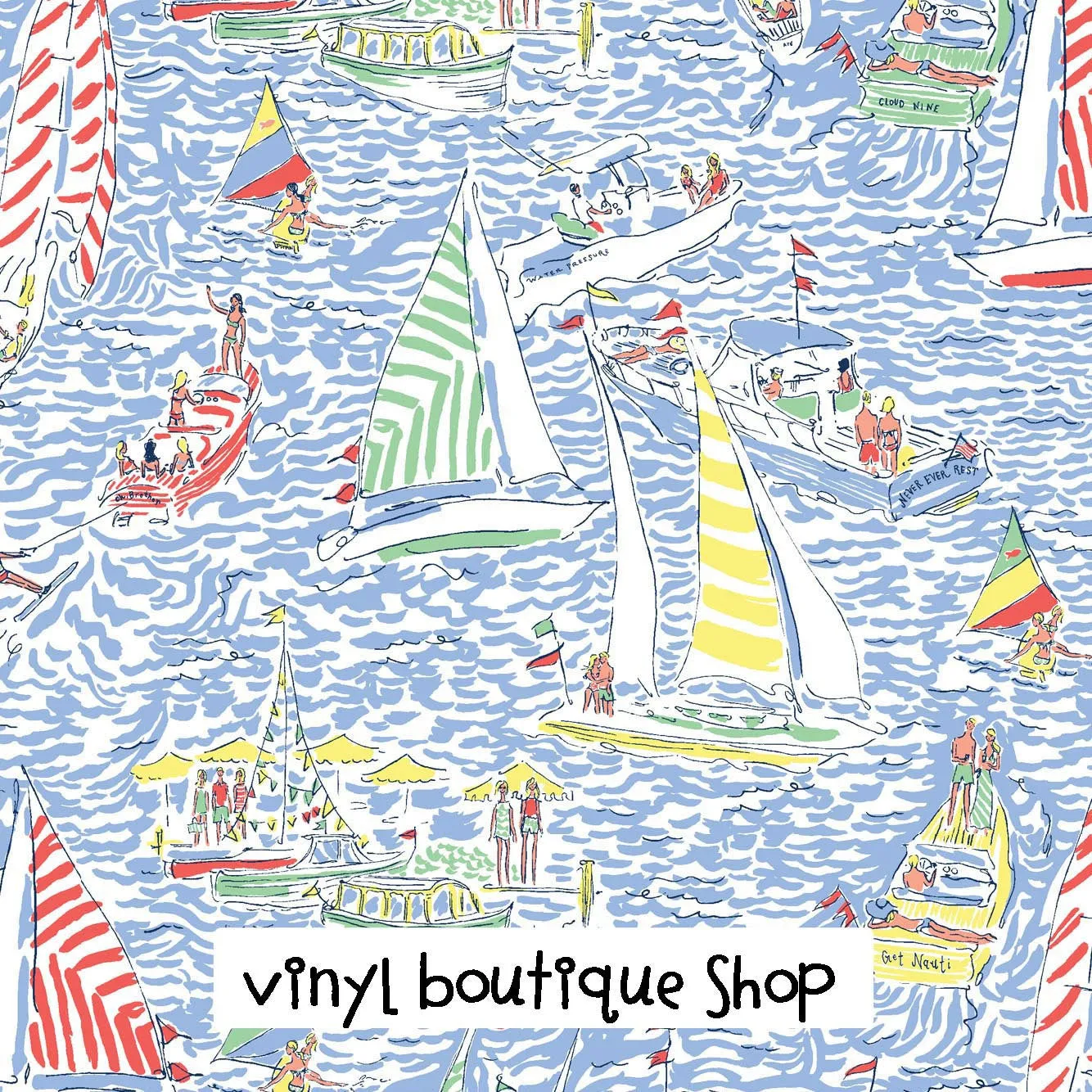 Get Nautical Lilly Inspired Printed Patterned Craft Vinyl