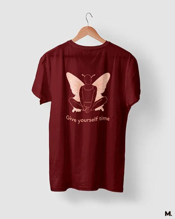 Give yourself time printed t shirts