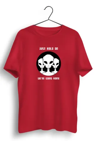 Going Home Graphic Printed Red Tshirt