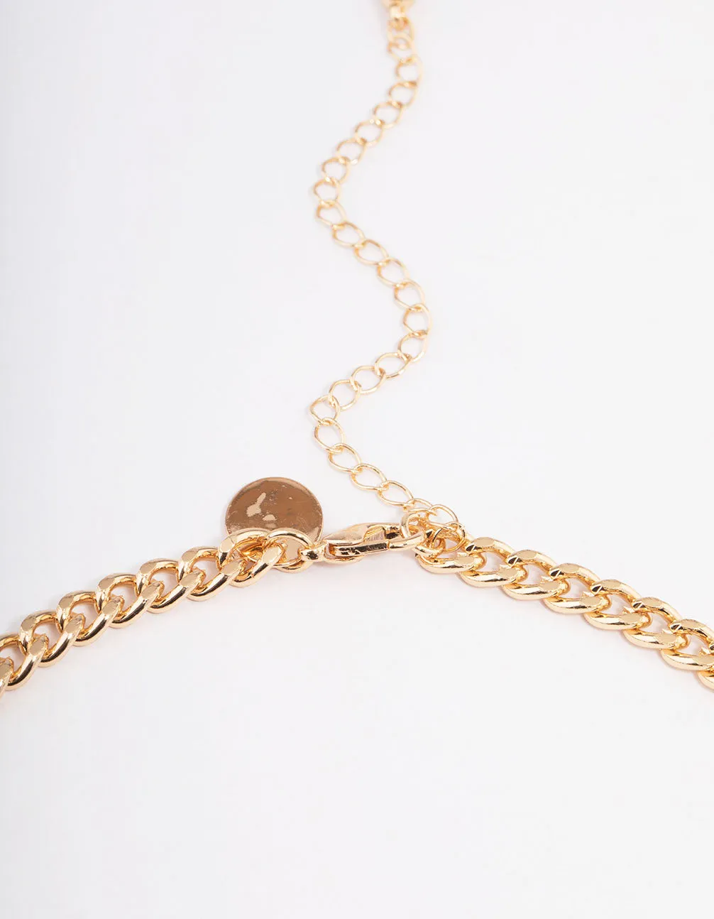 Gold Crystal Heart Choker