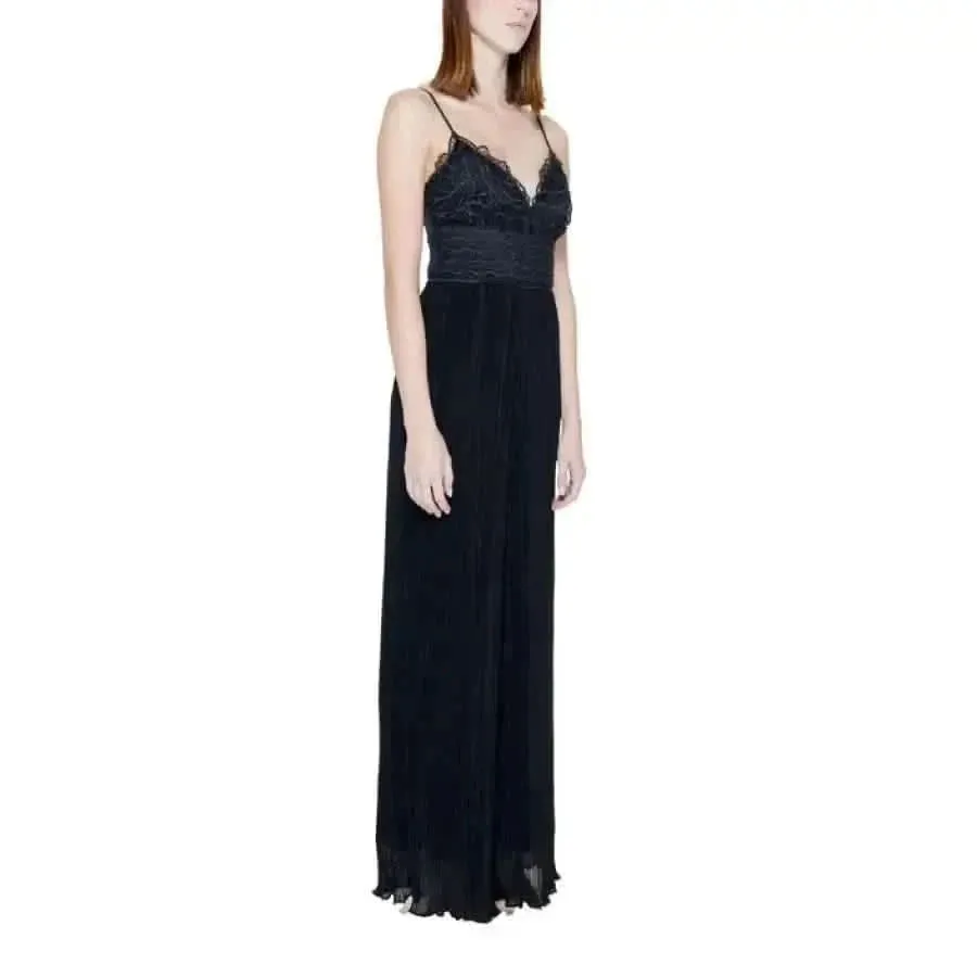 Guess Black Jumpsuit with Sweetheart Neckline