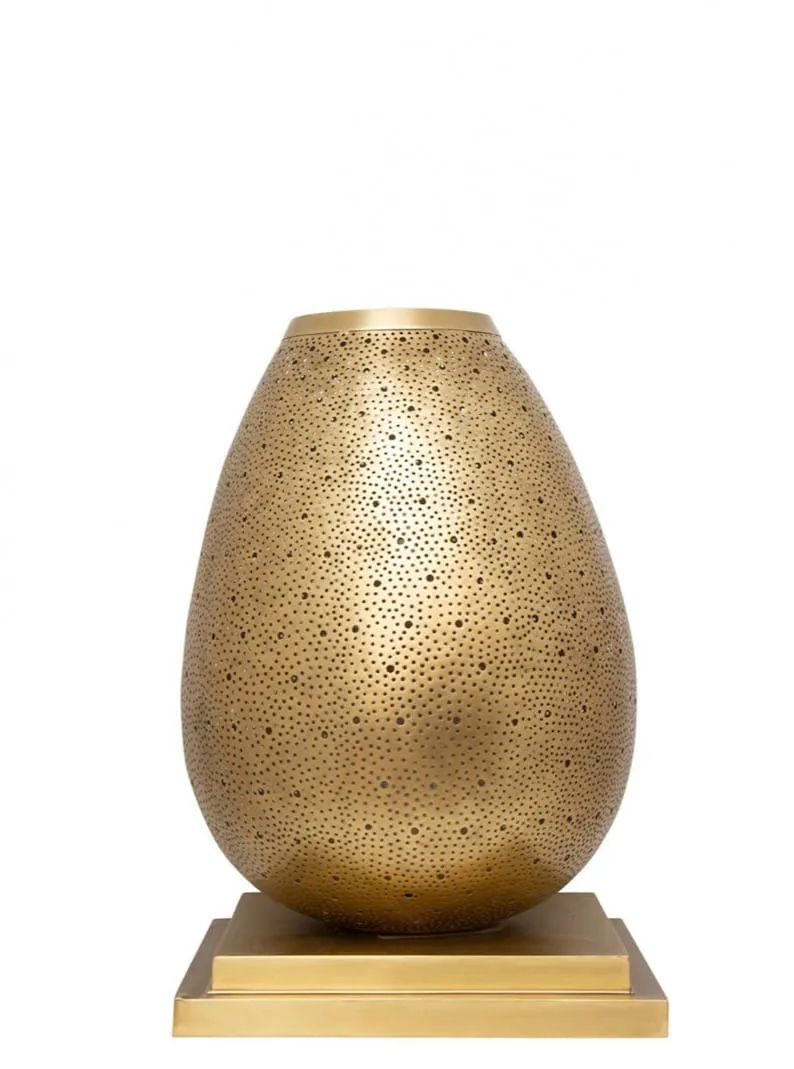 Handmade Moroccan Brass Table Lamp – Modern Small Table Lamp