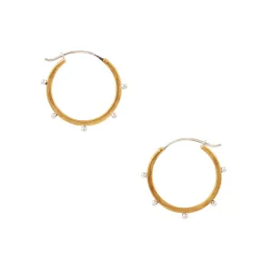 Horizon Hoops in Bronze & Silver - 1"