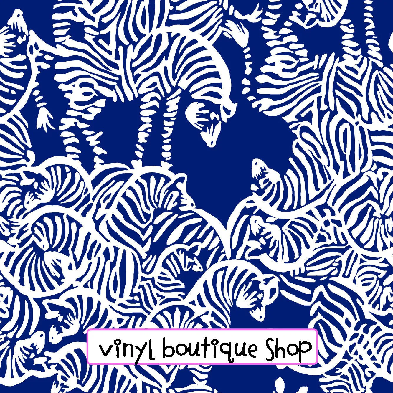 I Herd Your Navy Blue Lilly Inspired Printed Patterned Craft Vinyl