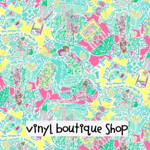 In The Beginning Lilly Inspired Printed Patterned Craft Vinyl