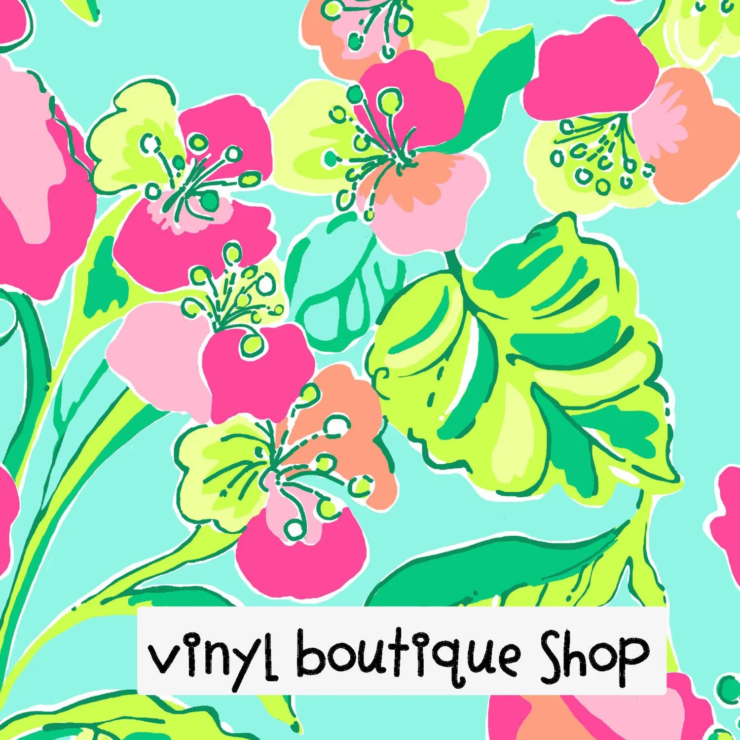 Island Cocktail Lilly Inspired Printed Patterned Craft Vinyl
