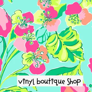 Island Cocktail Lilly Inspired Printed Patterned Craft Vinyl