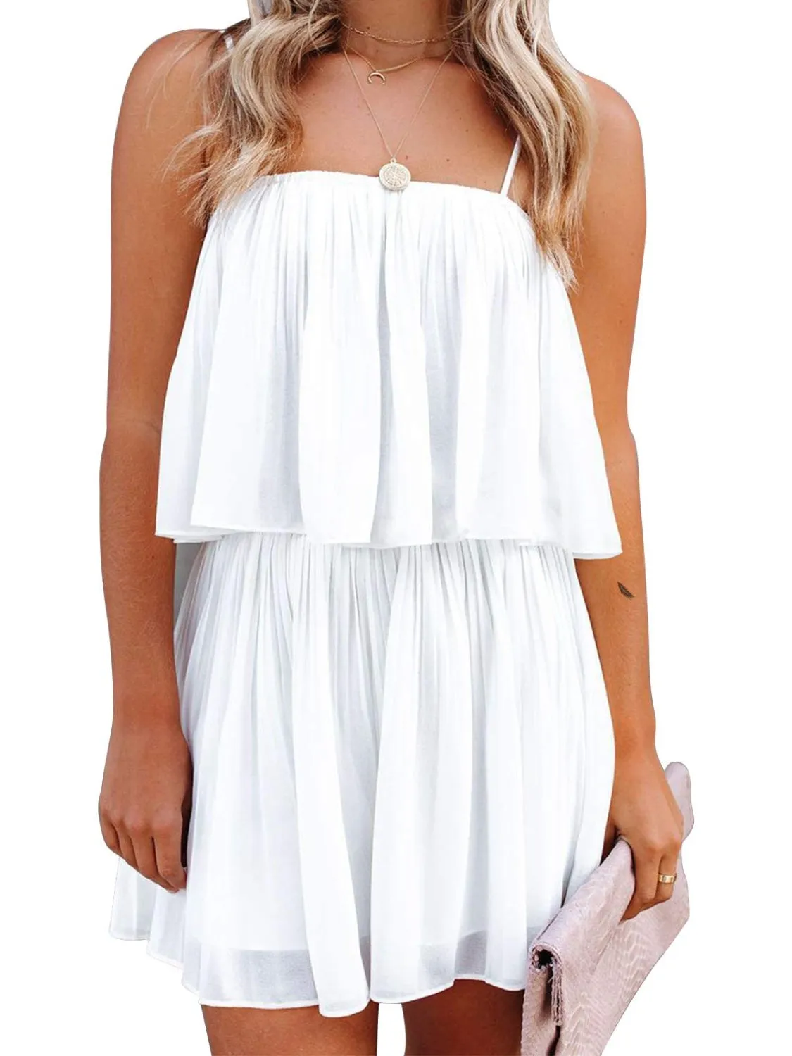 Kalin Ruched Spaghetti Strap Romper