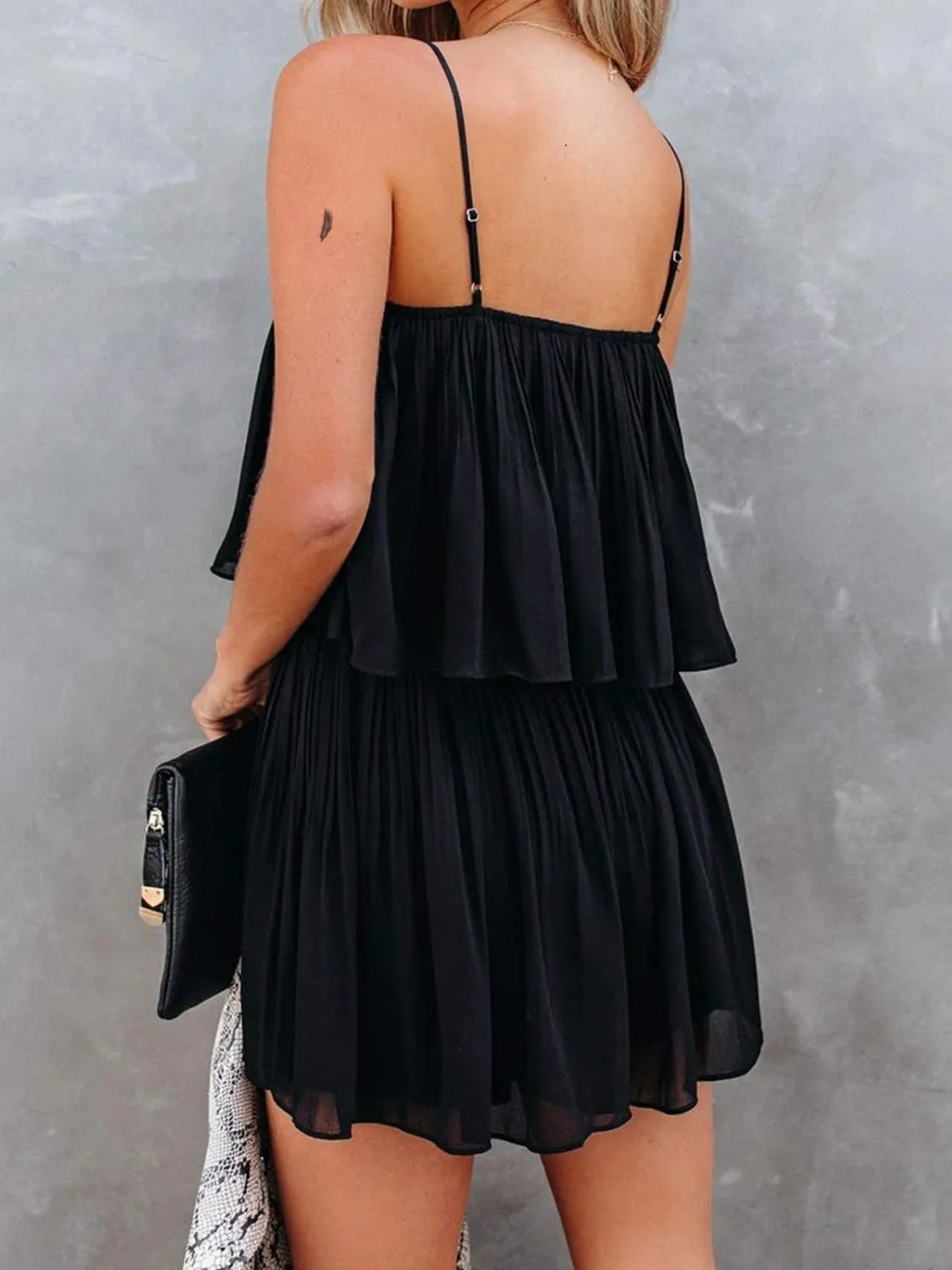 Kalin Ruched Spaghetti Strap Romper
