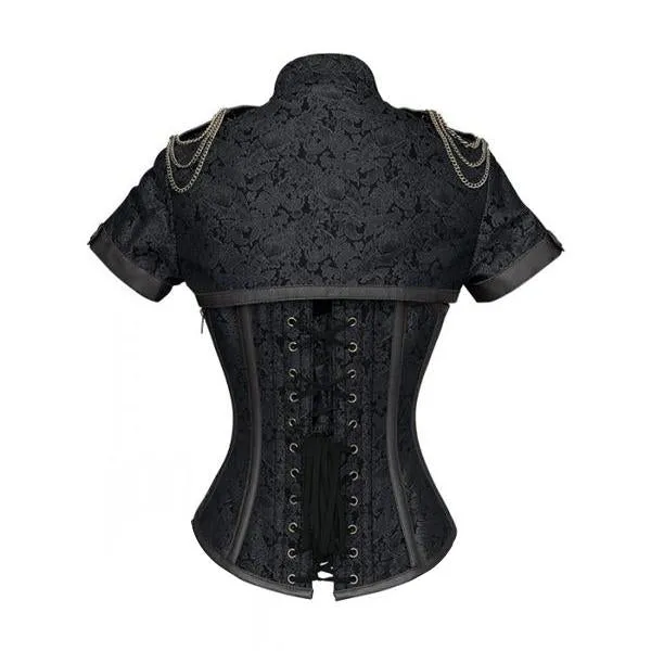 Kalisha Black Steampunk Overbust Jacket Corset
