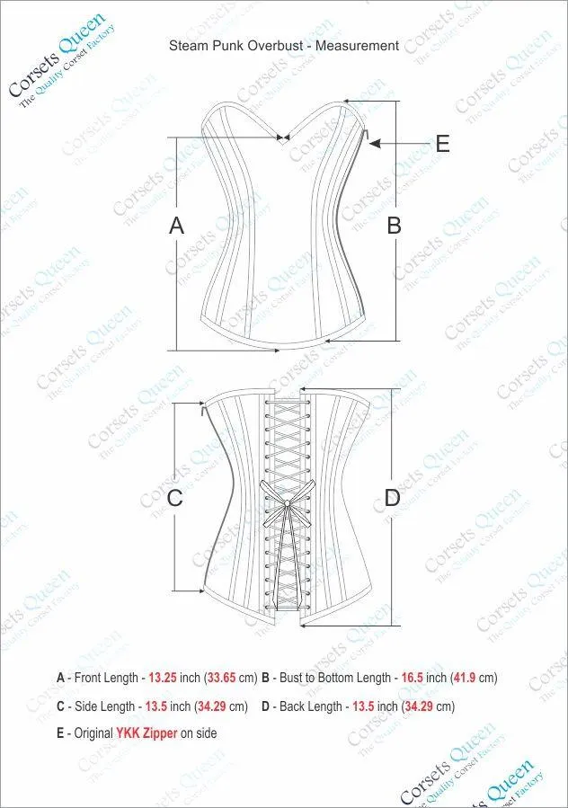Kareena Steampunk Overbust Corset