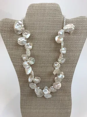 Keshi Pearl and Crystal Necklace | Resort Wear Jewelry