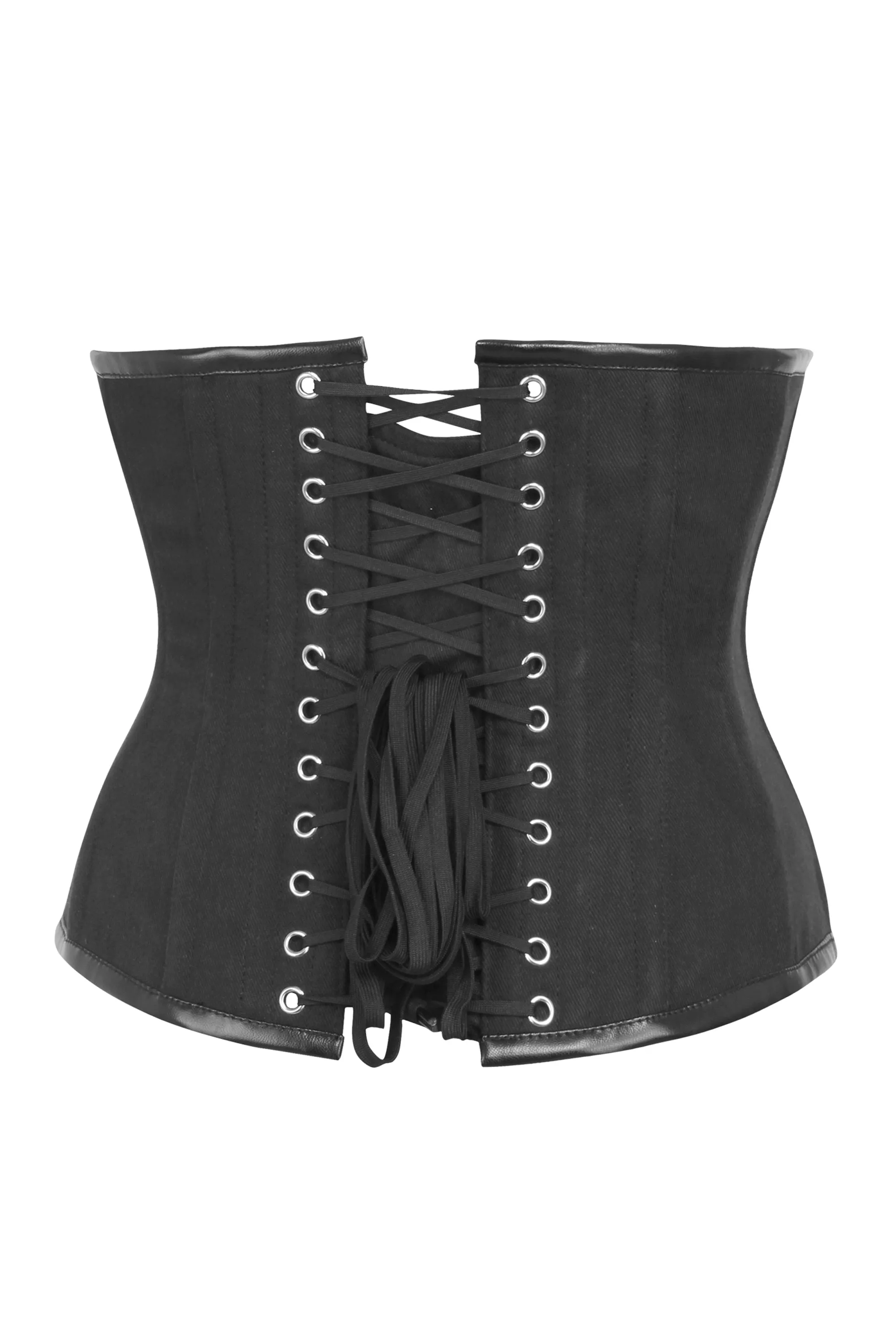 Laia Black Cotton Wild West Underbust Corset