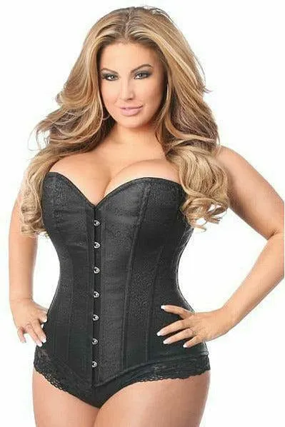 Lavish Black Brocade Corset