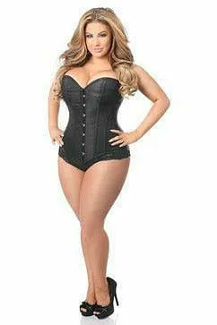 Lavish Black Brocade Corset
