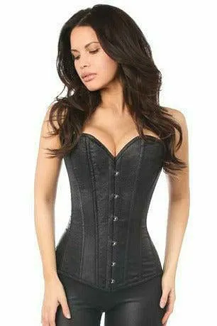 Lavish Black Brocade Corset