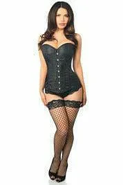 Lavish Black Brocade Corset