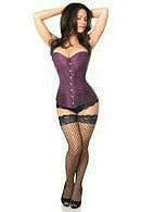 Lavish Plum Brocade Corset