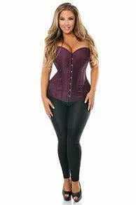 Lavish Plum Brocade Corset