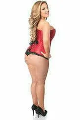 Lavish Wine Brocade Corset