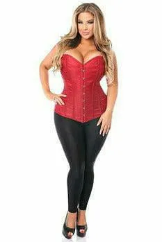 Lavish Wine Brocade Corset