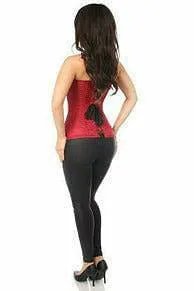 Lavish Wine Brocade Corset