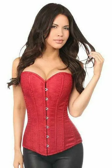 Lavish Wine Brocade Corset