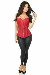 Lavish Wine Brocade Corset