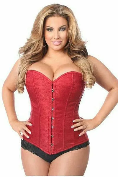 Lavish Wine Brocade Corset