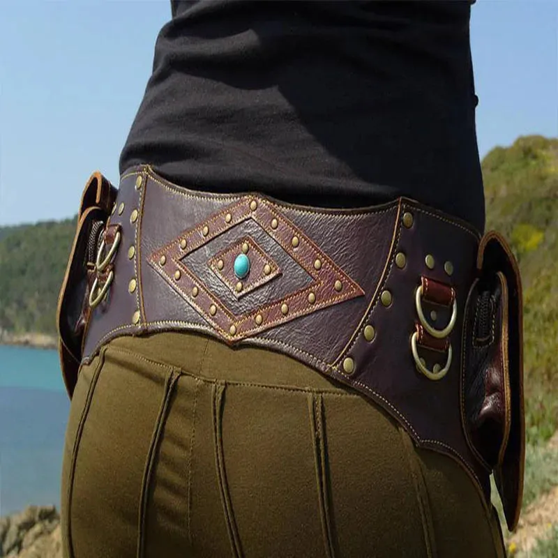 Medieval Leather Belt Pouch
