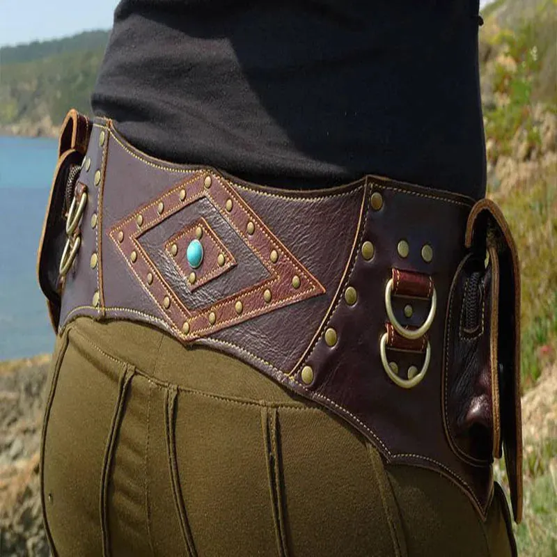 Medieval Leather Belt Pouch