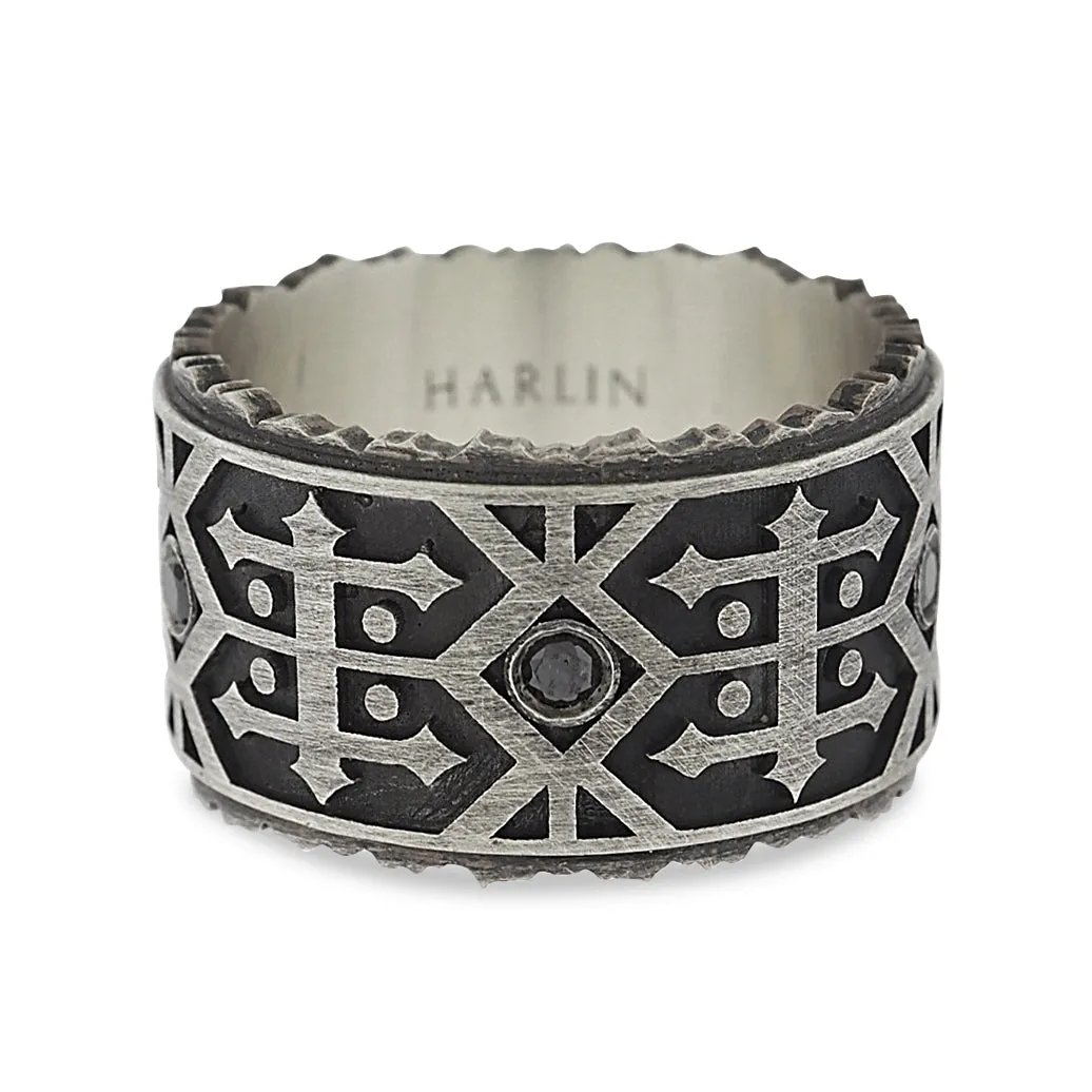 Men's Black Diamond Patterned Band