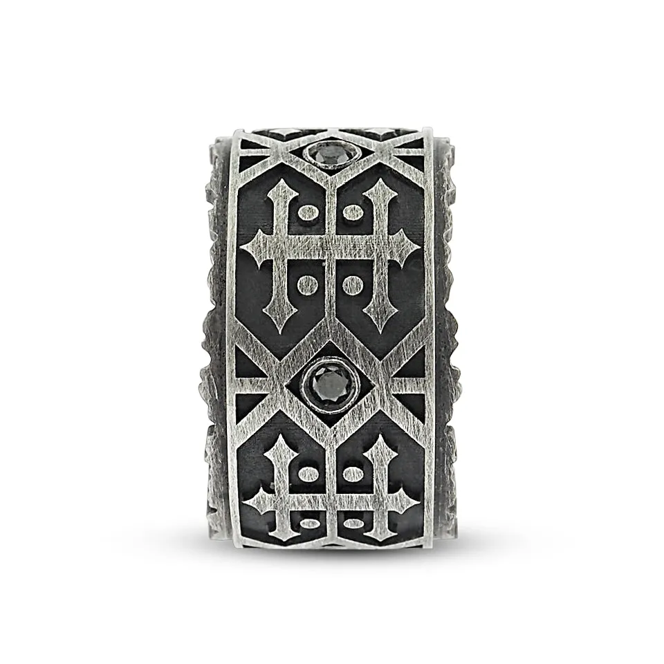 Men's Black Diamond Patterned Band