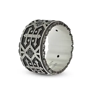 Men's Black Diamond Patterned Band