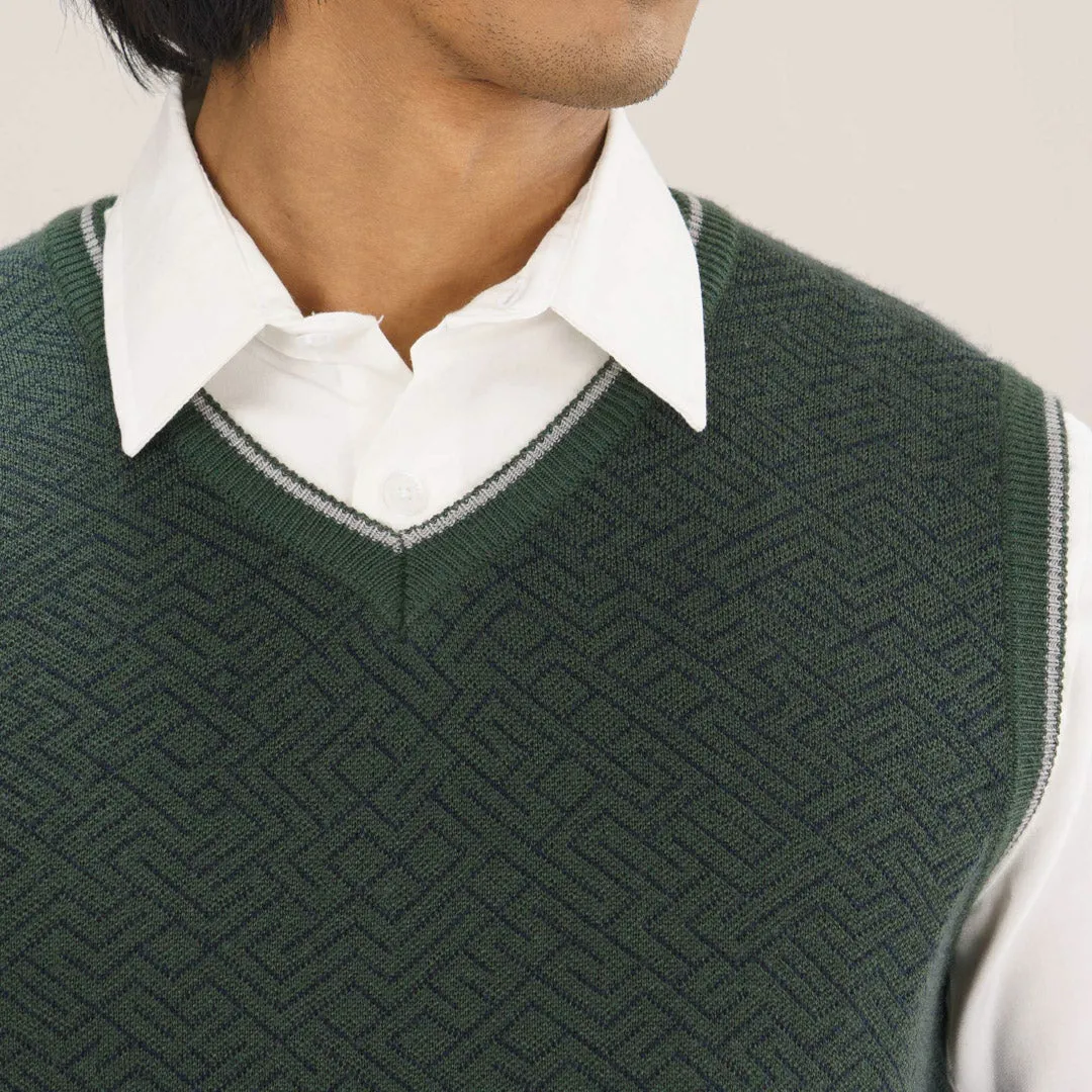 Mens Olive Sweater Vest