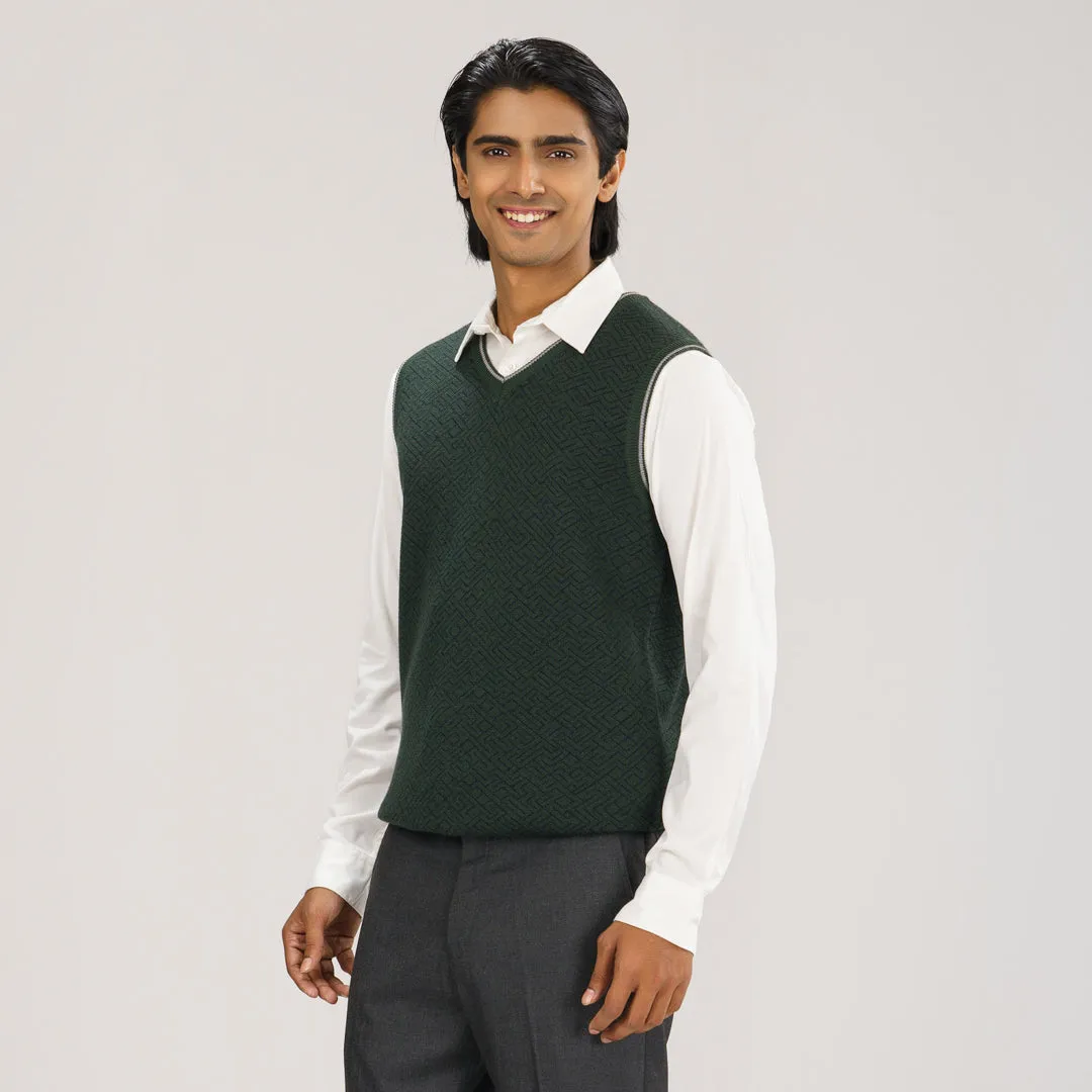 Mens Olive Sweater Vest