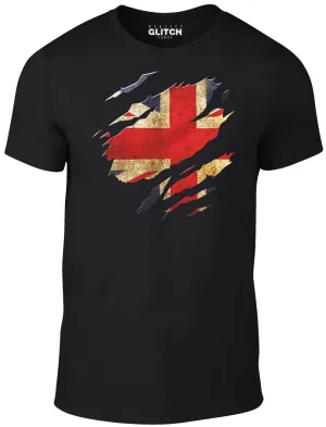 Men's Torn Union Jack Flag T-Shirt