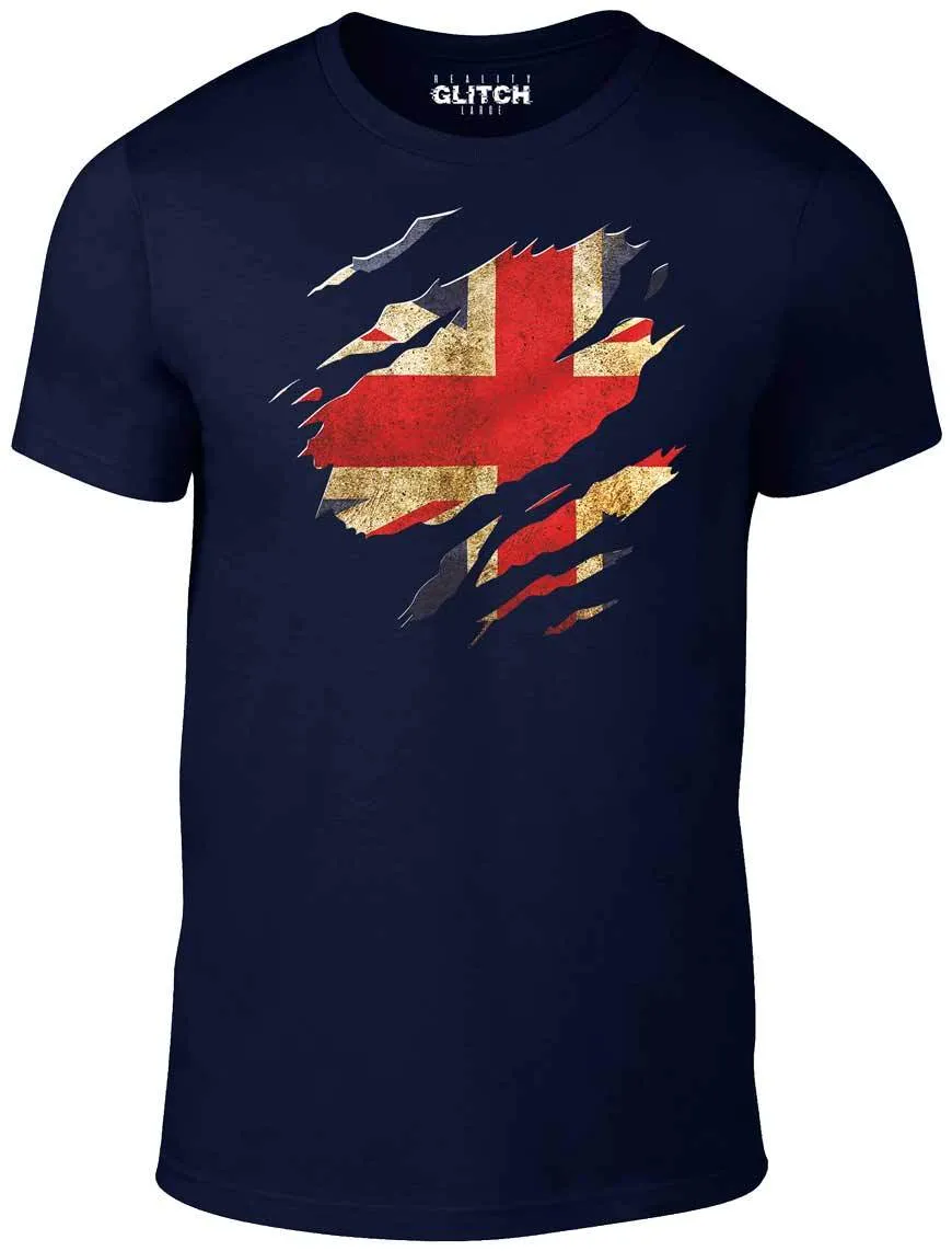 Men's Torn Union Jack Flag T-Shirt