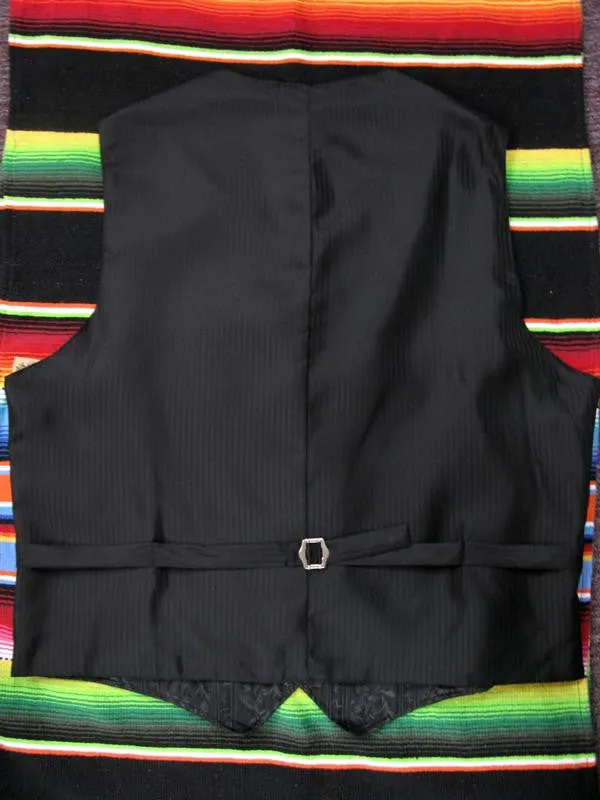 Men's Western Vest Collection: Rangewear Floral Stripe Notched Lapels