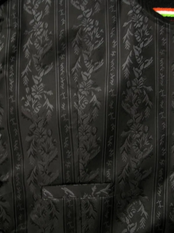 Men's Western Vest Collection: Rangewear Floral Stripe Notched Lapels
