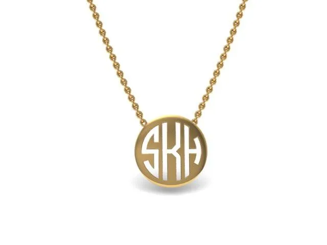 Mini Monogram Pendant